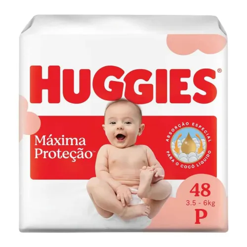 Fraldas Huggies: Tam P - 4 pacotes
