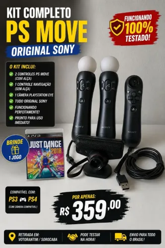 KIT MOVE PS3 COMPLETO