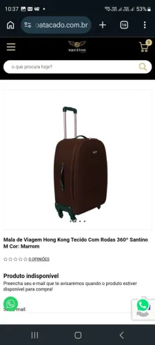 Mala de Viagem marca Santino