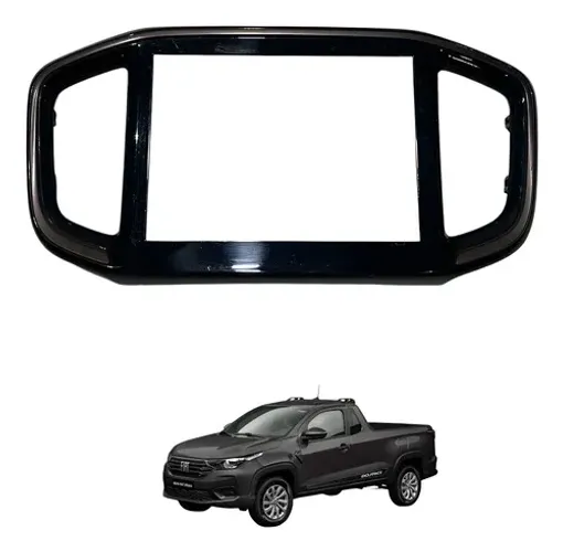 Moldura Radio Difusor Ar Central Fiat Strada 2023 Marron