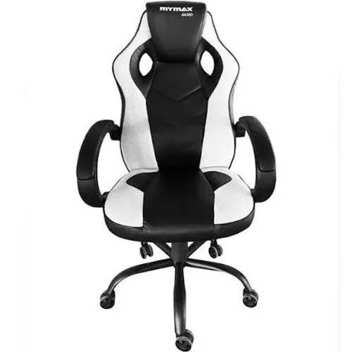 CADEIRA GAMER MX0 GIRATORIA PRETO/BRANCO(MGCH-MX0/WH)