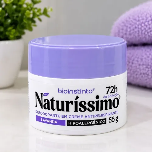 DESODORANTE CREME ANTIPERSPIRANTE NATURISSIMO LAVANDA 72 HORAS 55G BIO INSTINTO