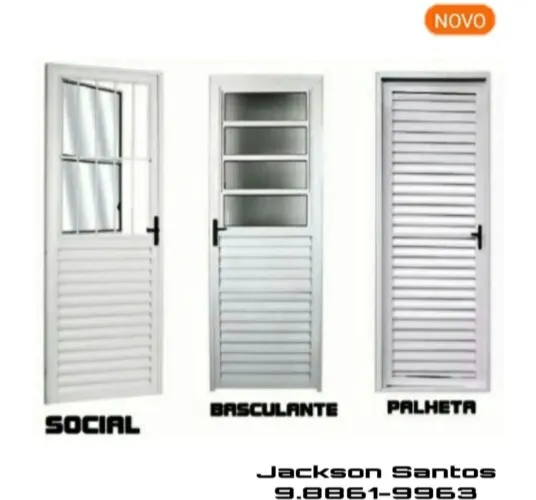 Portas e Janelas de Alumínio - Diversos Modelos e Tamanhos