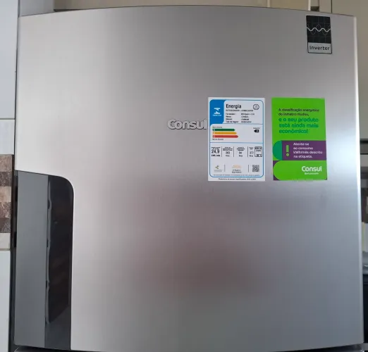 Geladeira Consul CRM44MK 377L, Frost Free, Duplex, Inox, 220V<br>