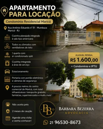 Apartamento 2º andar 2 quartos em Condomínio em Maricá próximo ao Centro