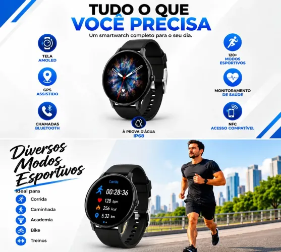 Relógio digital smartwatch