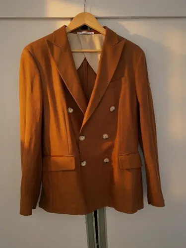 Blazer Zara Masculino Tam. M Marrom Caramelo
