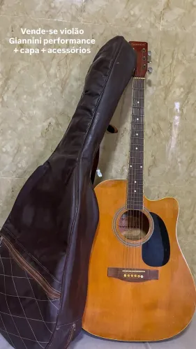 Violão Giannini perfomance + capa + acessórios