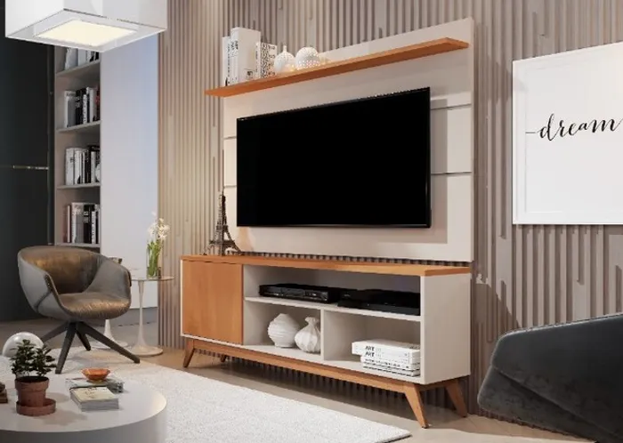 Rack com Painel Canadá 1.36 p/ TV aé 50'' pol = Frete grátis!!!