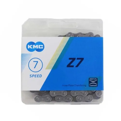 Corrente Bicicleta KMC Z7 Index 6-7-8 Velocidades 116 Links Serve em Shimano Sram 7201