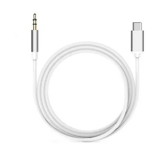 Cabo Auxiliar Tipo C Para P2 3.5mm Xiaomi Samsung Motorola