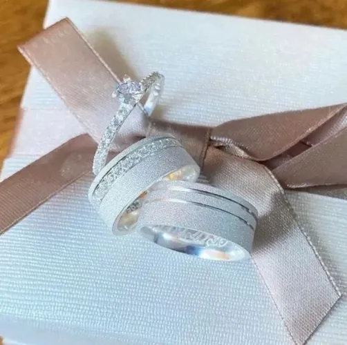 Alianças de Prata 950 (enamoradosjp)