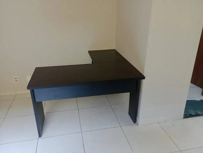 MOVEIS DE ESCRITÓRIO MESA EM L PRETA NOVA 1,40x1,40x0,60****LEIA A DESCRIÇÃO****