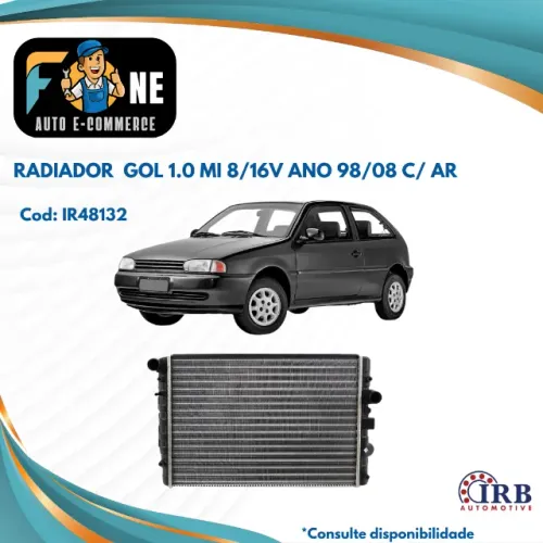 Radiador de agua do motor 1.0 8V 16V Manual /Parati /Saveiro com ar