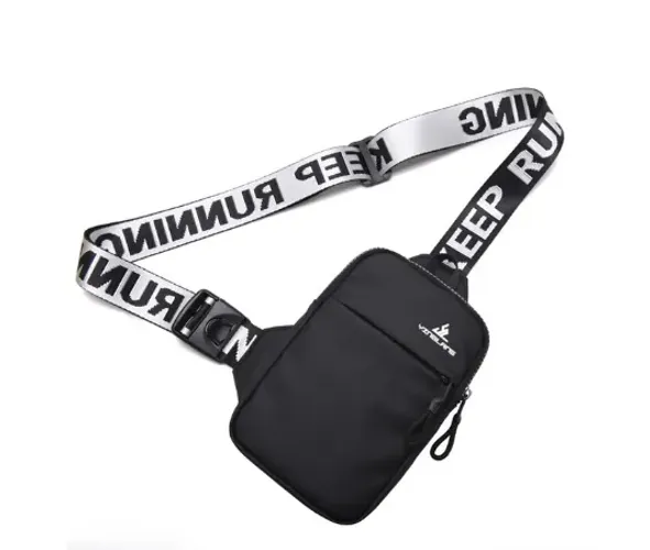 Bolsa Transversal de Peito ou ombro - Pequena Bolsa Mensageiro estilo esportivo compacto