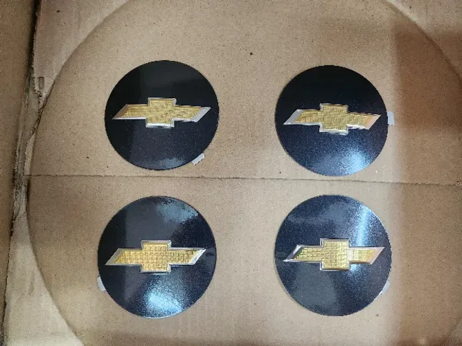 Jogo 4 Emblemas 90mm Chevrolet em Alumínio_Aceito Cartão