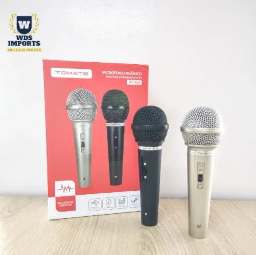 Microfone Profissional Duplo com Fio