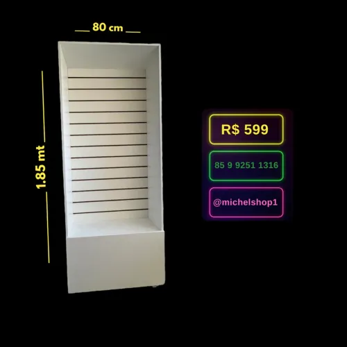 expositor MDF Canaletado (com porta estoque)
