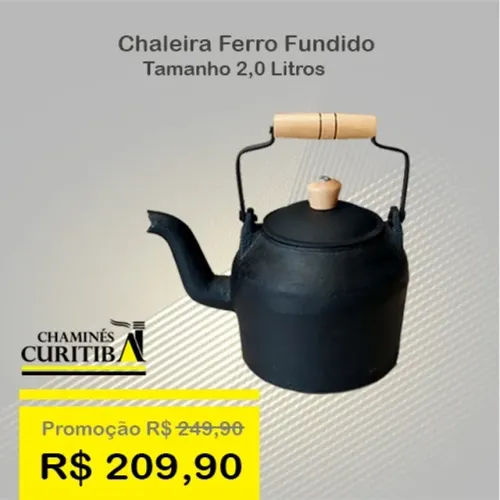 Chaleira ferro fundido nova 2 litros