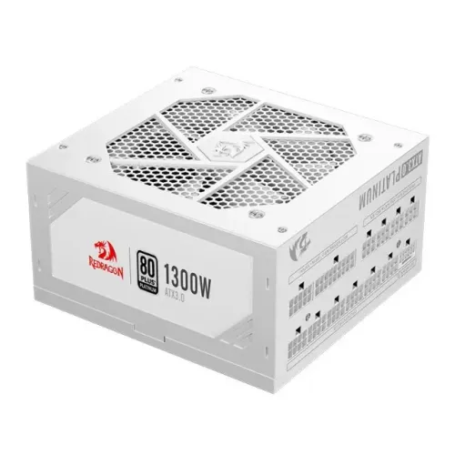 Fonte ATX 1300W PFC Ativo 80 Plus Platinum Redragon Full Modular White PCIe 5.0 - WZetta