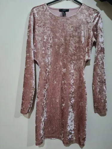 Vestido Veludo Rosê forever 21 tamanho m