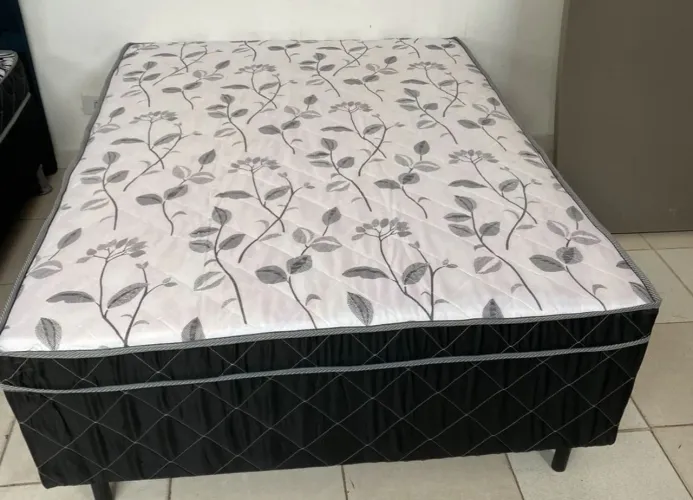 Cama Box casal espuma conjugado a pronto entrega