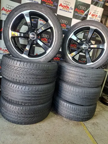 Jogo de Rodas Originais Audi A3 Aro 17 Black piano com diamantado furação 5x112