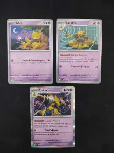 Cards evolução Abra pokemon