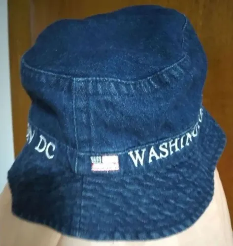 chapéu da washington dc, largura 52 cm e comprimento 14 cm, chapeu unissex jeans canvas
