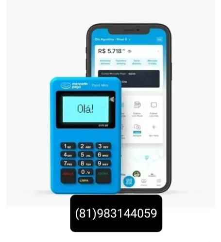Máquina de cartão Mercado Pago Point Mini - Nova