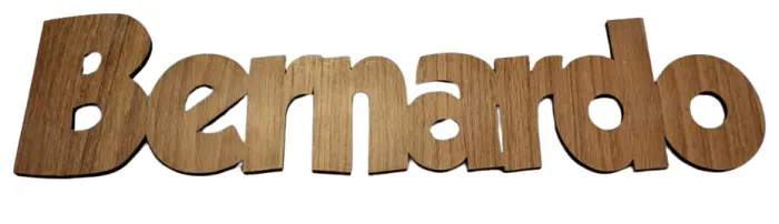 Nome Bernardo em mdf 6 mm para decoração 10x42 cm
