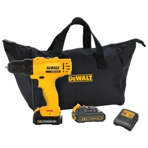 Parafusadeira e Furadeira 3/8Pol. 12V Max com 2 Bat1,3Ah Carregador DEWALT-DCD700C2