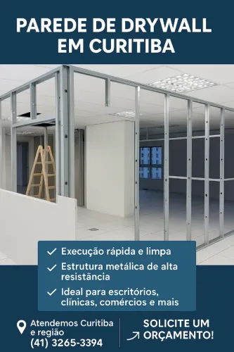 Solicite Um Orçamento | Parede Drywall Curitiba