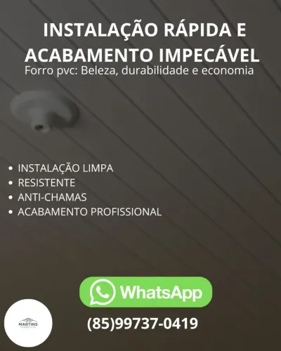 Pvc Instalação e manutenção em forro pvc