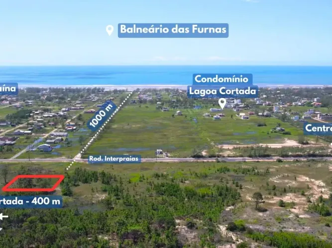 Terreno no Balneário das Furnas em Balneário Gaivota/SC - Medidas: 12x25 (300m²) - Escritu