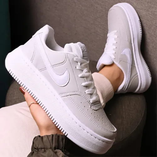 Tênis feminino Air Force 1 plataforma Branco e Cinza blackfriday - coleção Natal r