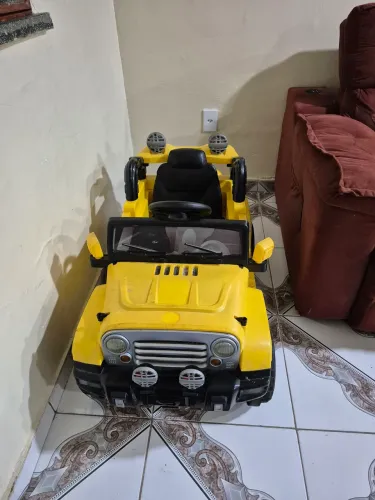 Mini Jeep Elétrico Infantil Amarelo