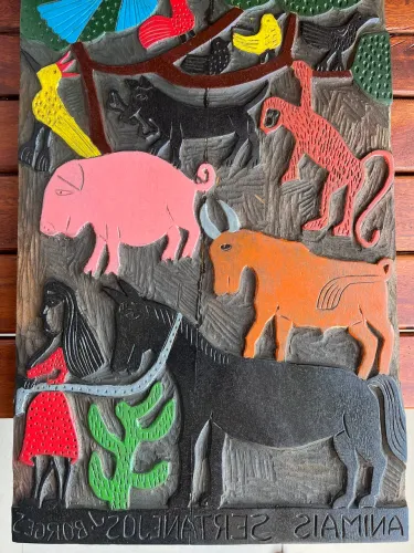 J Borges : matriz de xilogravura 