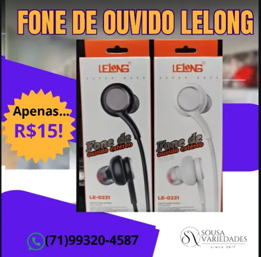 fones de ouvido microfone com fio 