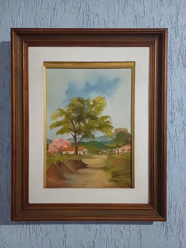 Quadro de Paisagem Campestre - Obra de Arte