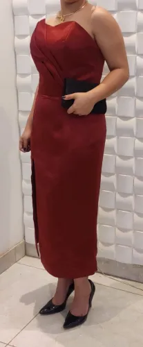 Vestido de festa - Marsala novo