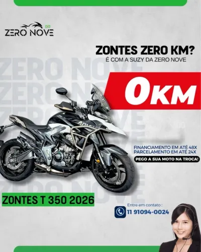 Zontes T 350 2026 0km (PLANOS SEM ENTRADA)