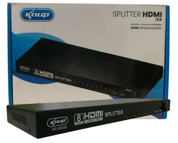 Splitter Distribuidor Divisor Hdmi 1E x 8S Knup KP-SW100 
