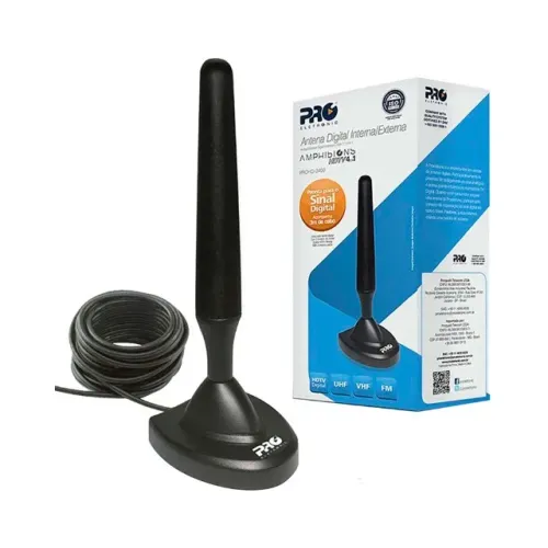 Antena Digital Interna Proeletronic VHF/UHF PROHD-2400 OMNI Preto - AC3097