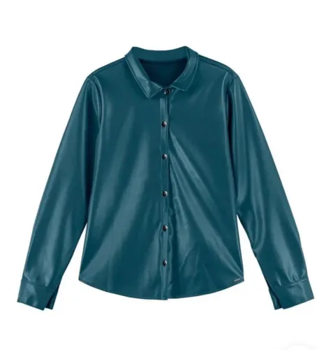 (NOVA! / TAM: G-GG ou 42-44) Camisa Corino Sintético 