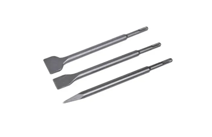 Kit Ponteiro e Talhadeiras SDS Plus Em Aço Cromo - 03 pcs