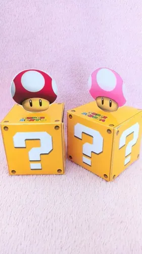 Caixinhas personalizadas pra festa de aniversário turma do mario