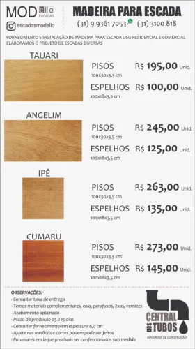 MADEIRA PARA ESCADA
