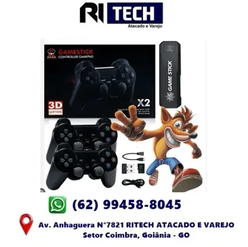 Game Stick Retrô GD10 X2 Ultra  + 30000 Jogos + 2 Controles sem Fio