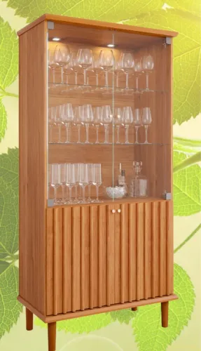 Cristaleira Amadeirada - Elegância e Organização